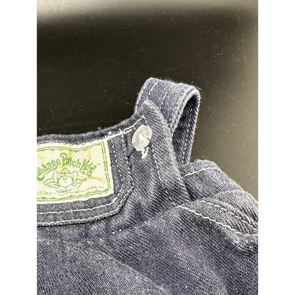 VTG Cabbage Patch Kids Doll Outfit 1983 Coleco Blue Denim Boys Overalls Romper - Picture 4 of 6